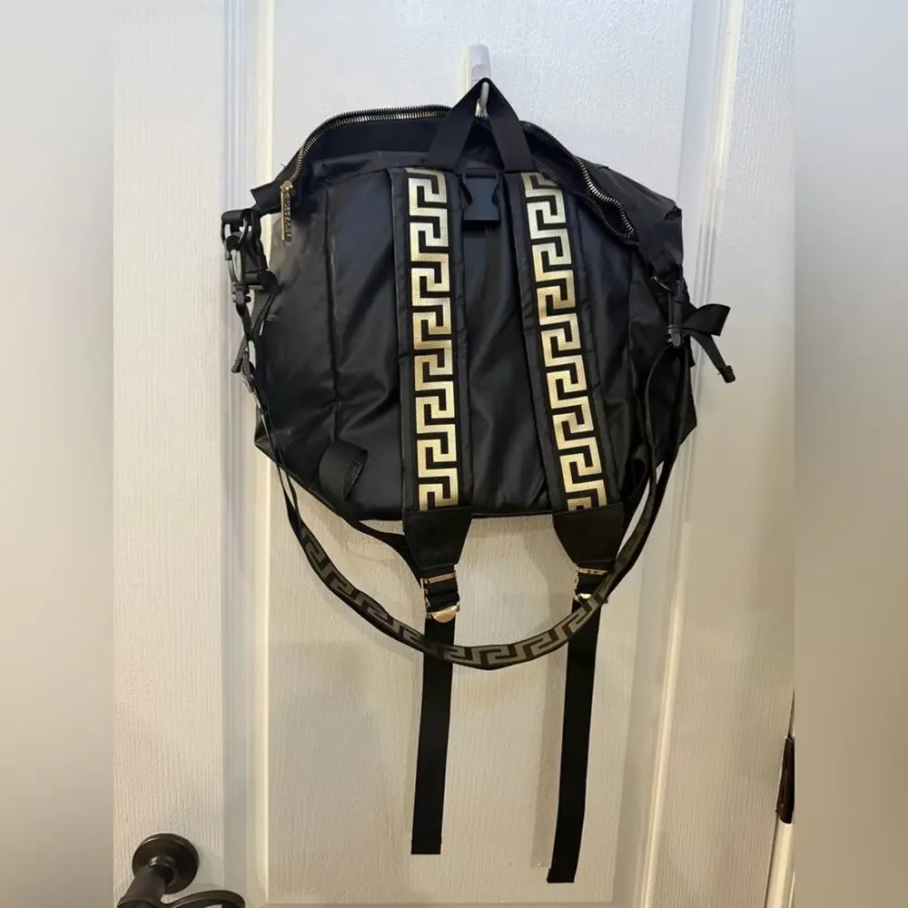 Versace Parfums Men’s Backpack in Black and Gold